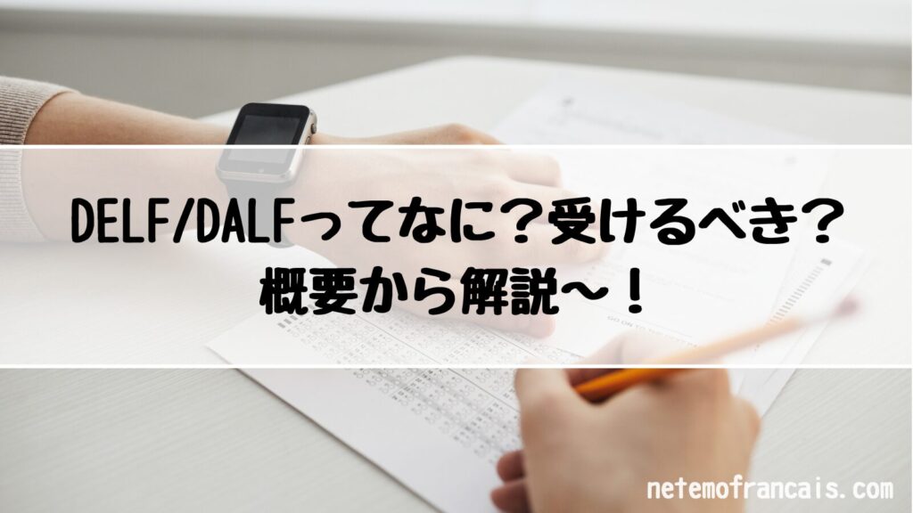 DELF DALFとはどんなテスト受けるべき概要から解説 ねてもフランス語